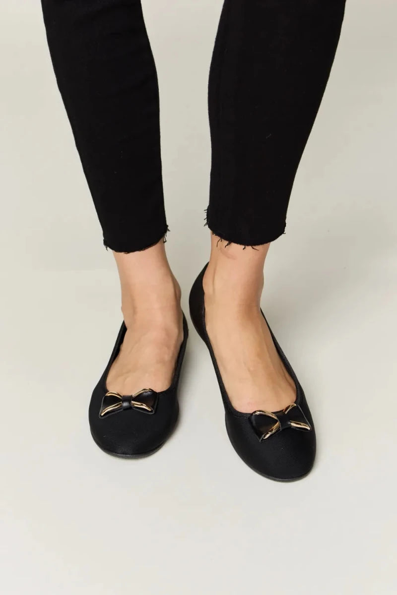 Forever Link Metal Buckle Flat Loafers - Wow Store