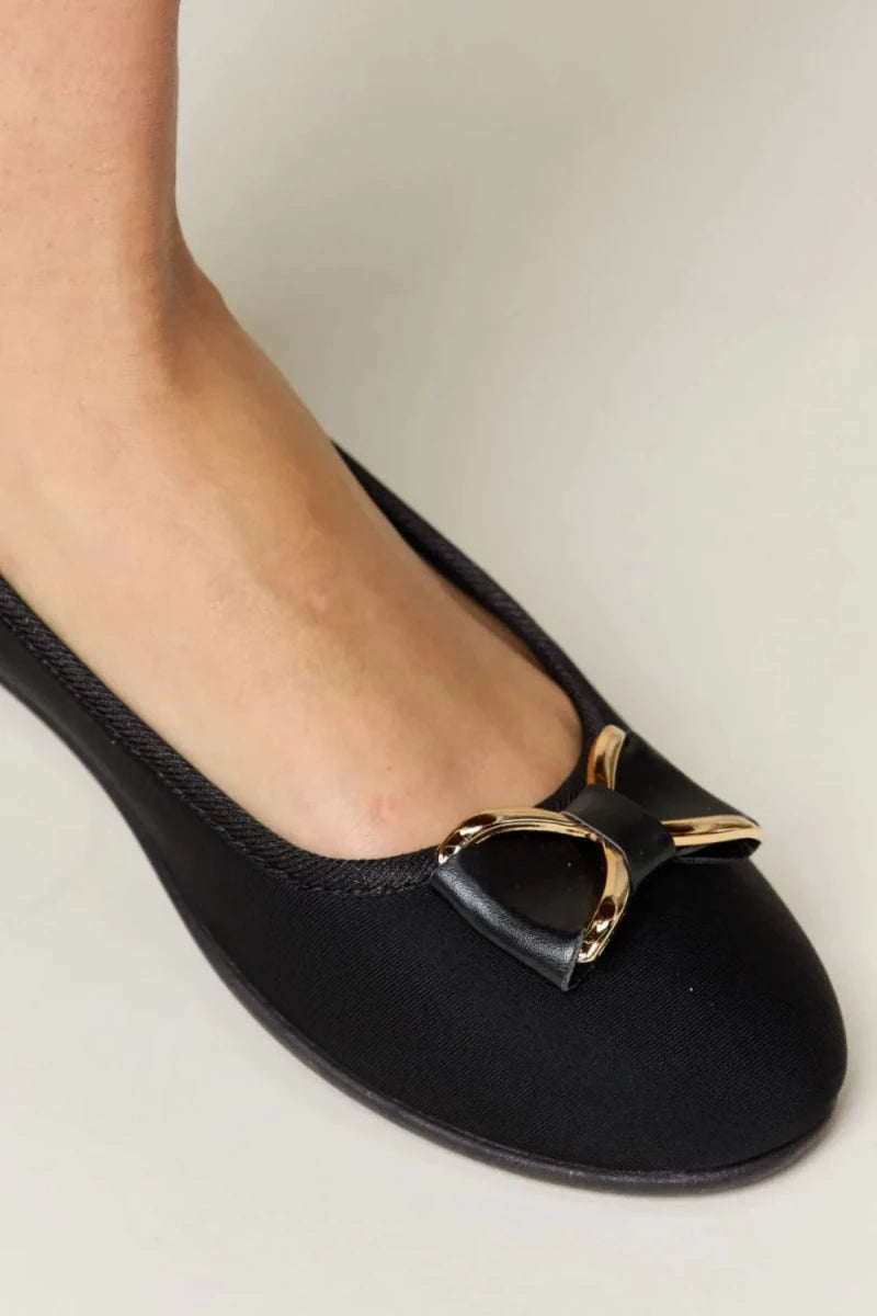 Forever Link Metal Buckle Flat Loafers - Wow Store