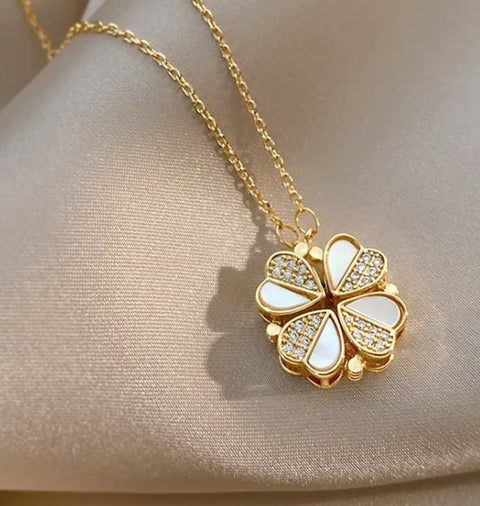 Four - Leaf Clover Crystal Pendant Necklace - Wow Store
