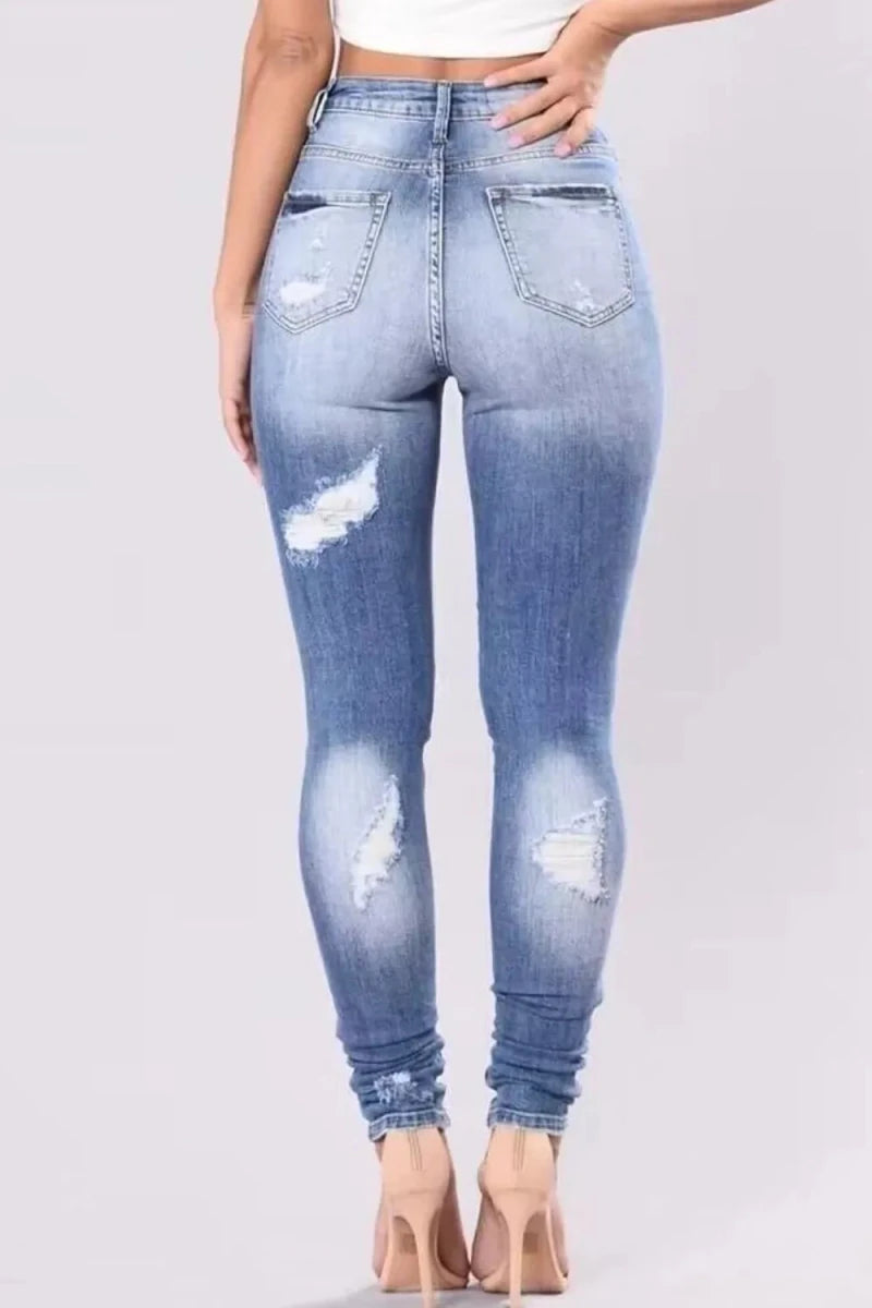 Full Size Distressed Skinny Jeans Plus Size - Wow Store