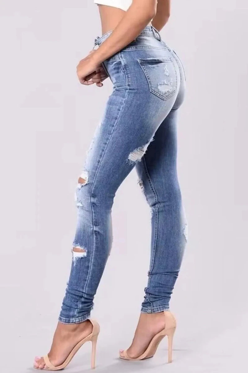 Full Size Distressed Skinny Jeans Plus Size - Wow Store