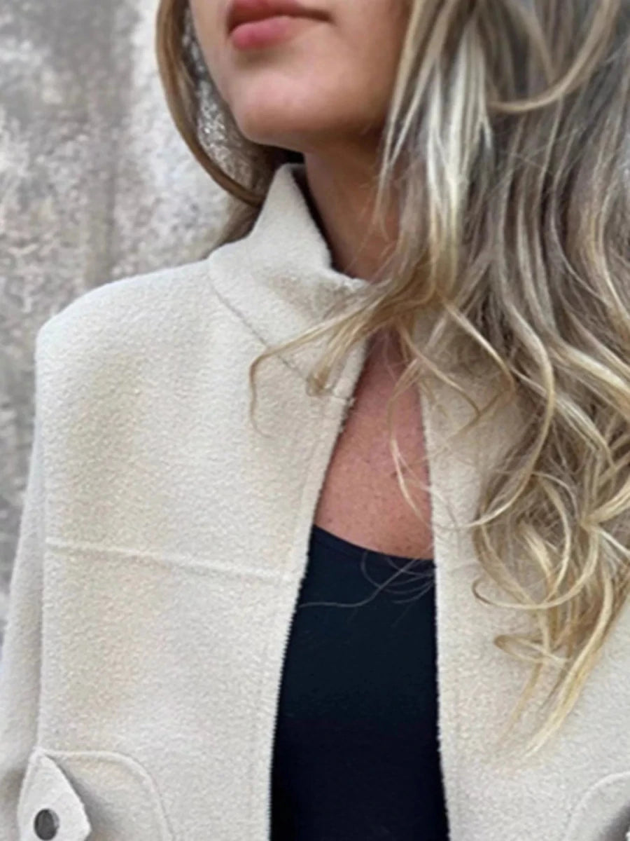 Full Size Zip - Up Long Sleeve Outerwear Plus Size - Wow Store
