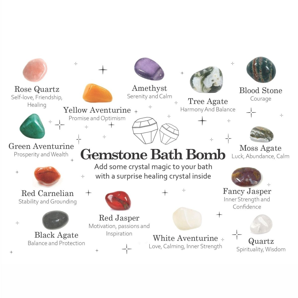 Gemstone Bath Bomb with Crystal Surprise — view 5