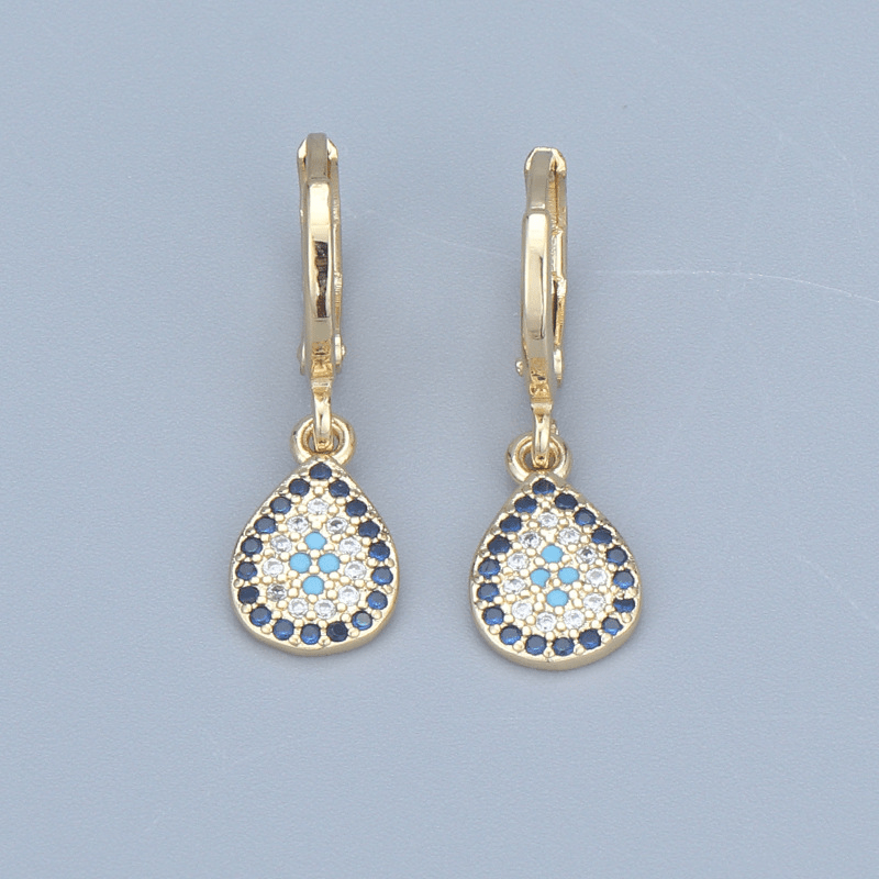 Geometric Zircon Ear Clips in 18K Gold-Plated - WowStore.live