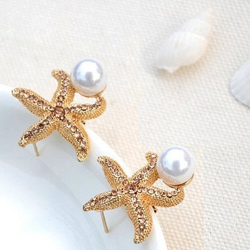 Gifts from the Sea Starfish Pearl Earrings - Wow Store