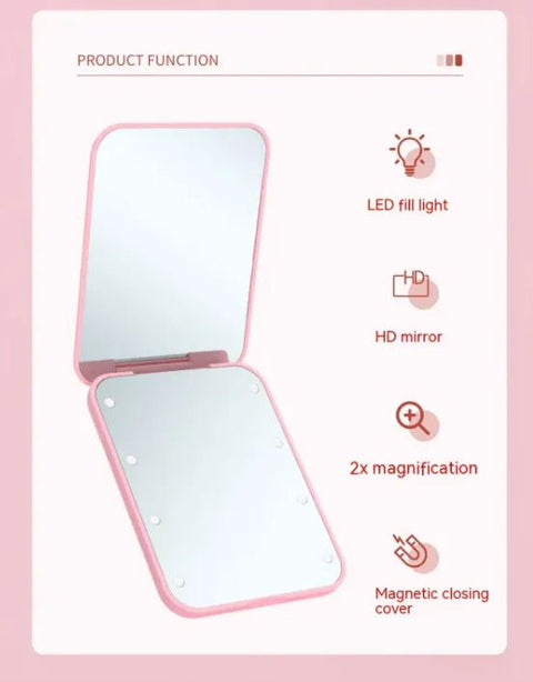 GlowFold LED Makeup Mirror - Wow Store