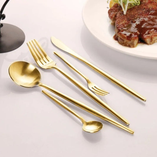 Gold Cutlery Set Stainless Steel - Wow Store