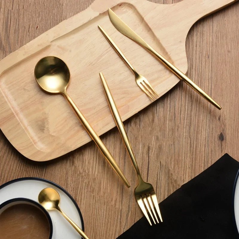 Gold Cutlery Set Stainless Steel - Wow Store