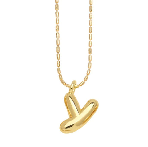 Gold - Plated 26 - Letter Pendant Necklace – Hip Hop Clavicle Chain - Wow Store