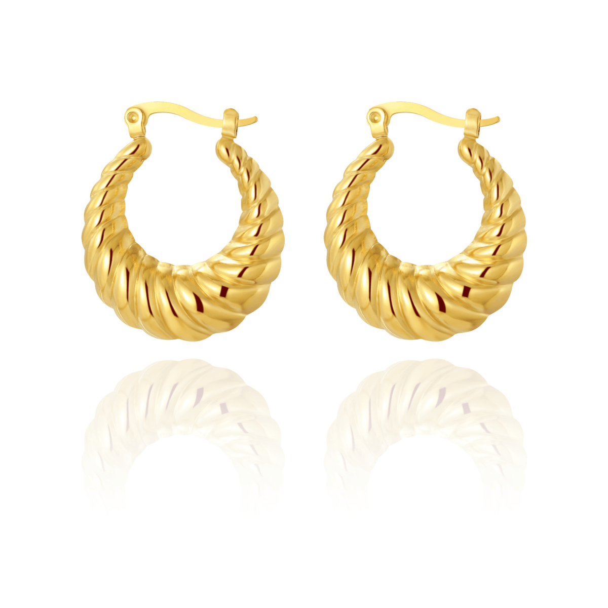 Gold-Plated Crescent Earrings - WowStore.live