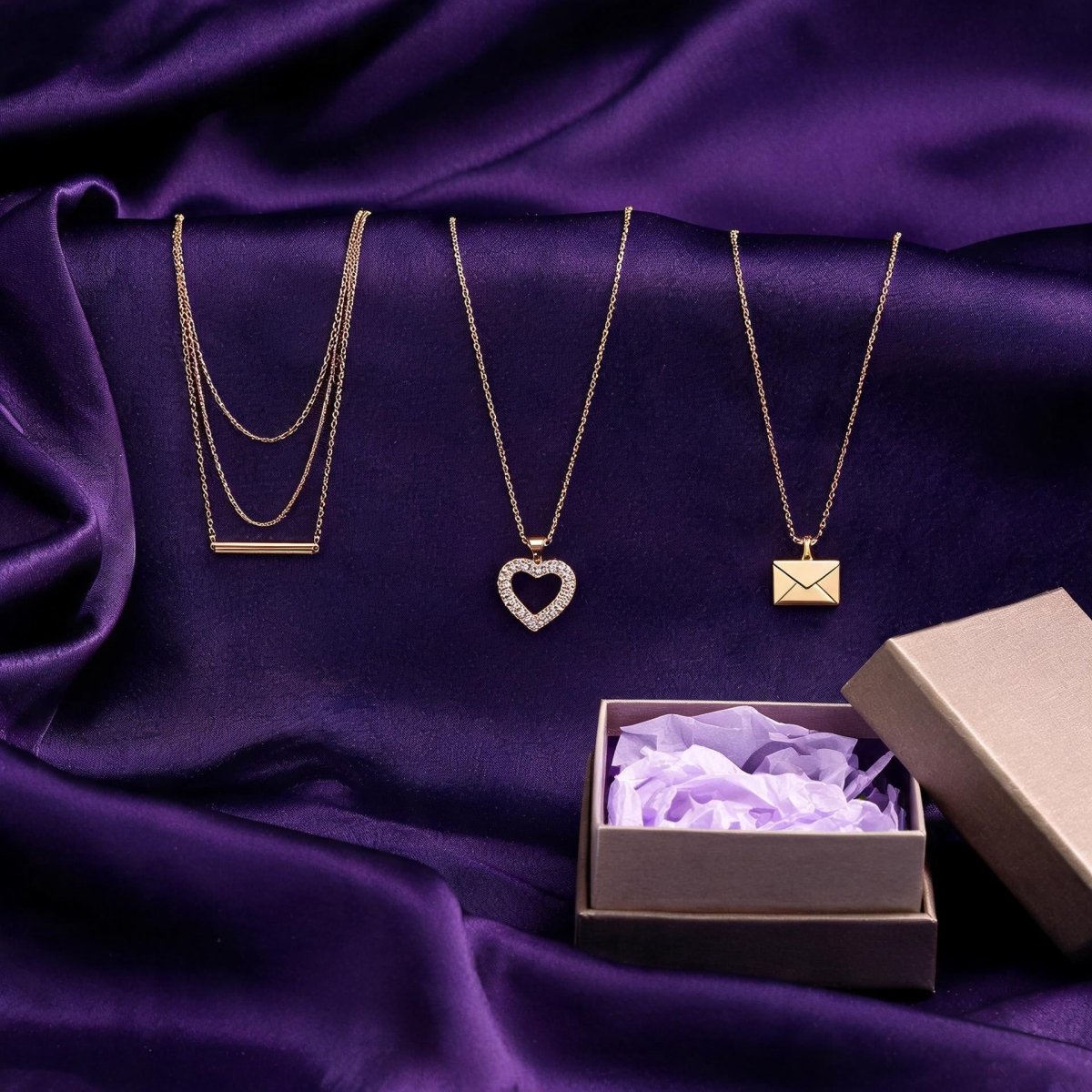 Golden Layers Set — 3 Gold-Tone Necklaces - WowStore.live