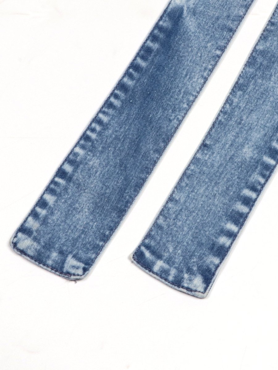 Halter Neck Button - Front Denim Dress - Wow Store