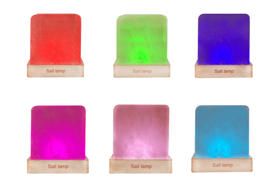 Handcrafted Himalayan Salt Lamp with Wooden LED Base - WowStore.live
