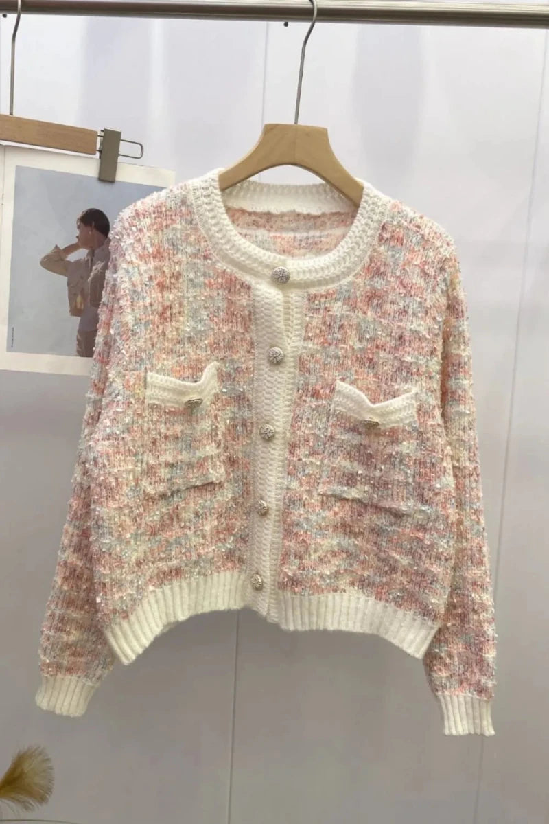 Heathered Button Up Long Sleeve Cardigan - Wow Store
