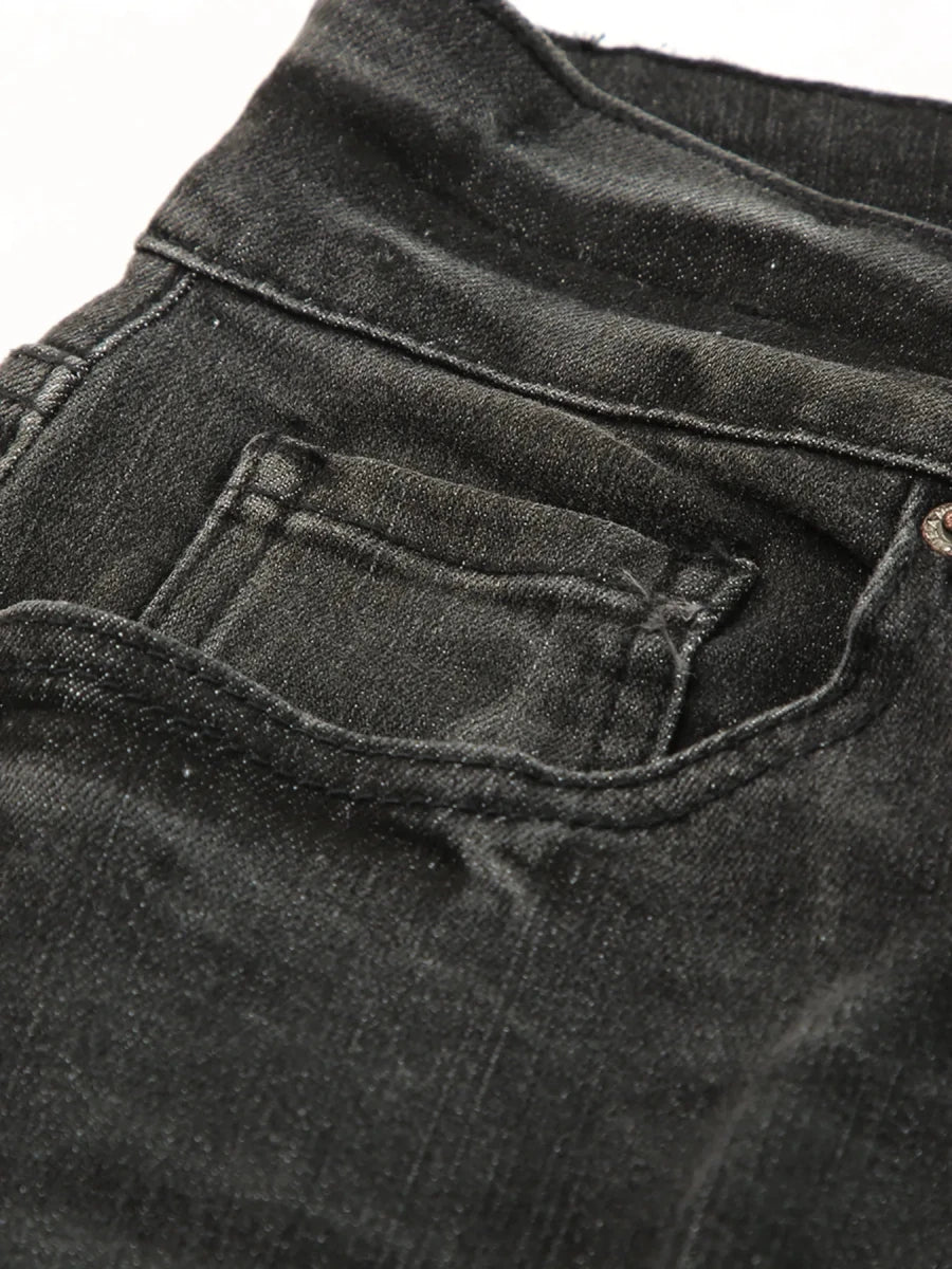 High Waist Distressed Straight Leg Jeans - Wow Store