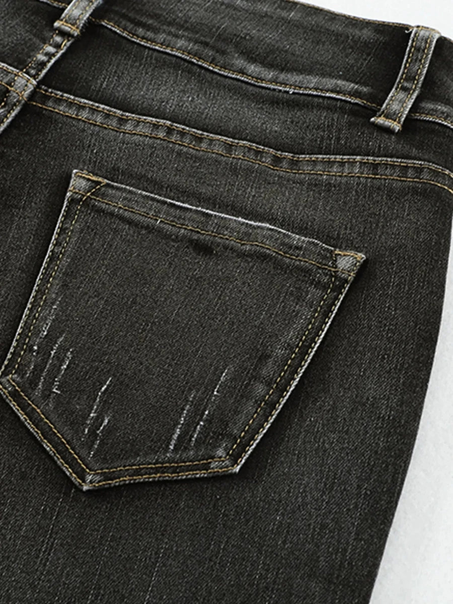 High Waist Distressed Straight Leg Jeans - Wow Store