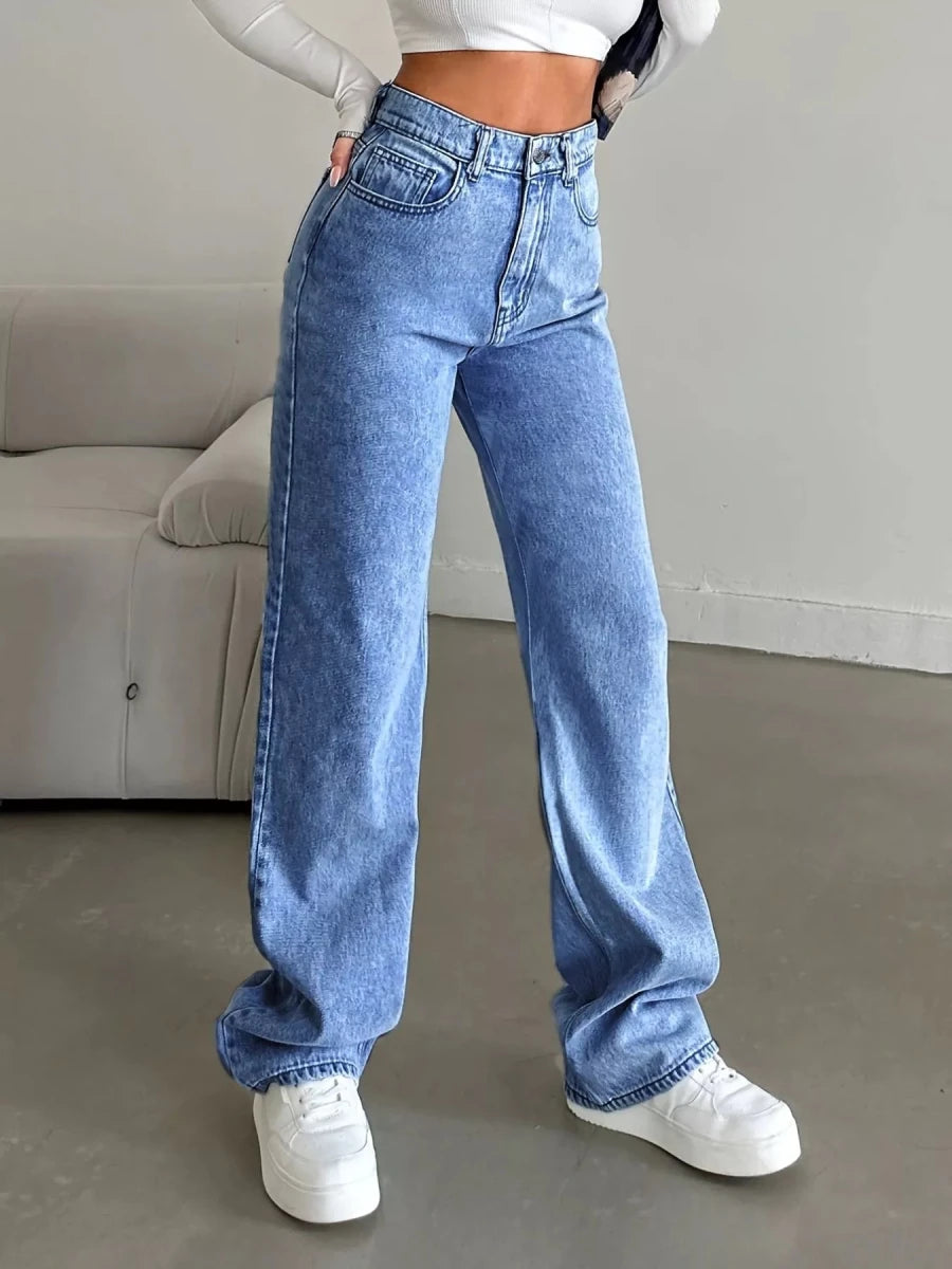 High - Waisted Wide Leg Jeans - Wow Store