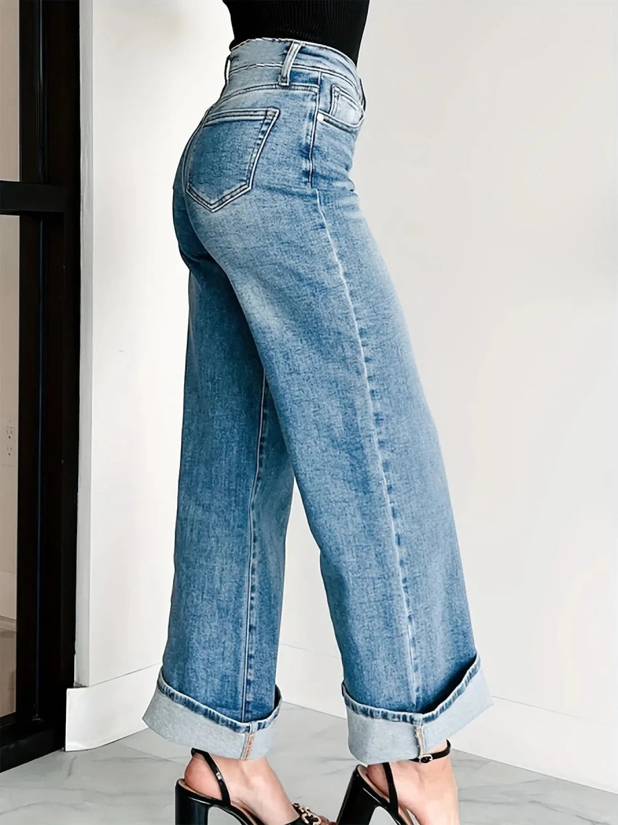 High - Waisted Wide Leg Jeans - Wow Store