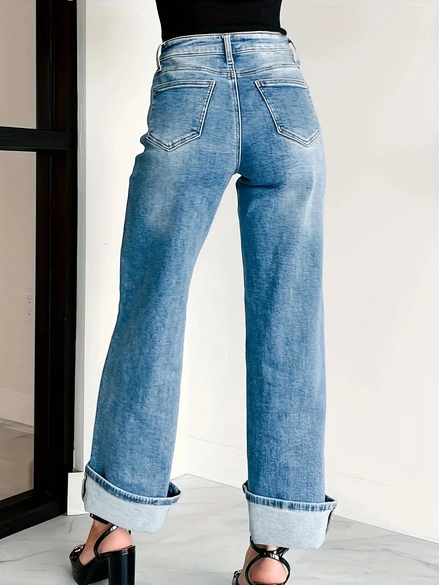High - Waisted Wide Leg Jeans - Wow Store