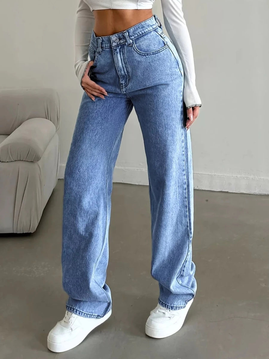 High - Waisted Wide Leg Jeans - Wow Store