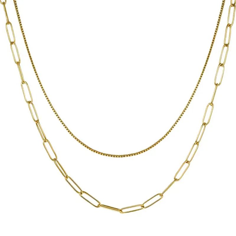 Hip - Hop Double - Layered Chain Necklace - Wow Store