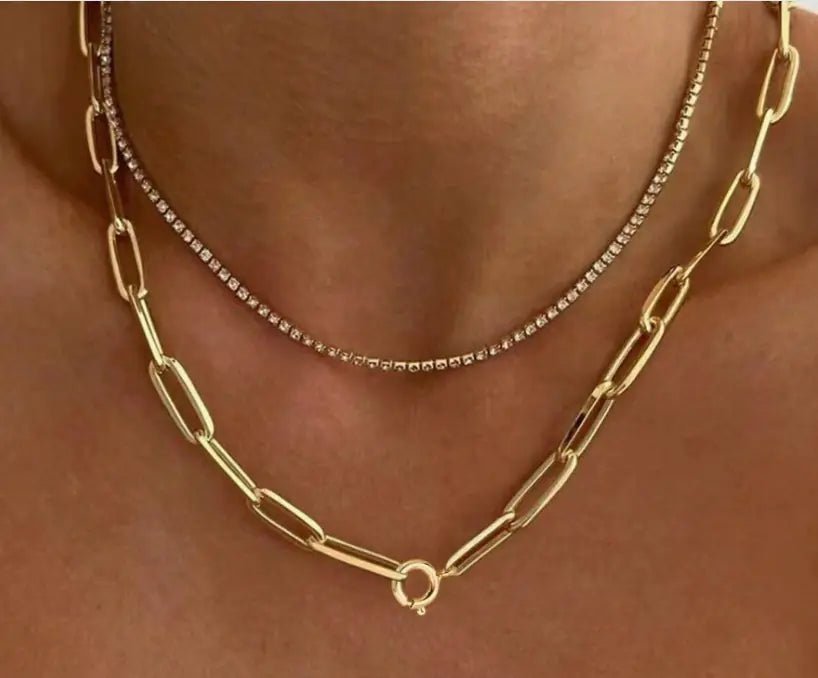 Hip - Hop Double - Layered Chain Necklace - Wow Store