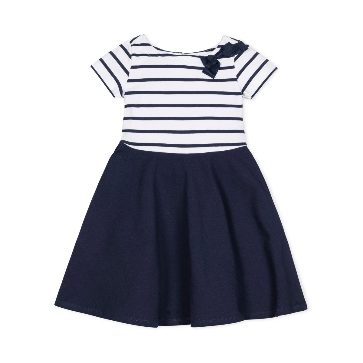 Hope & Henry Girls Organic Cotton Skater Dress - Short Sleeve - WowStore.live