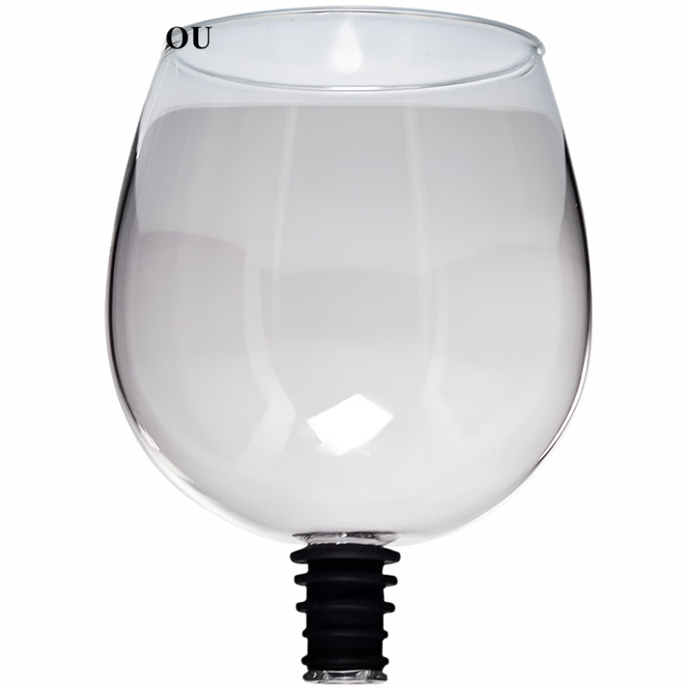 HOUSEEYOU Creative Wine Champagne Glass with Silicone Seal Drink Directly from Bottle Crystal Cocktail Mug 260ML - Wow Store