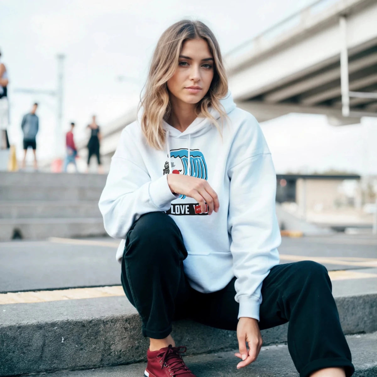 I Love Myself Wave Hoodie — Gildan 18500 | Spring 2026 - Wow Store