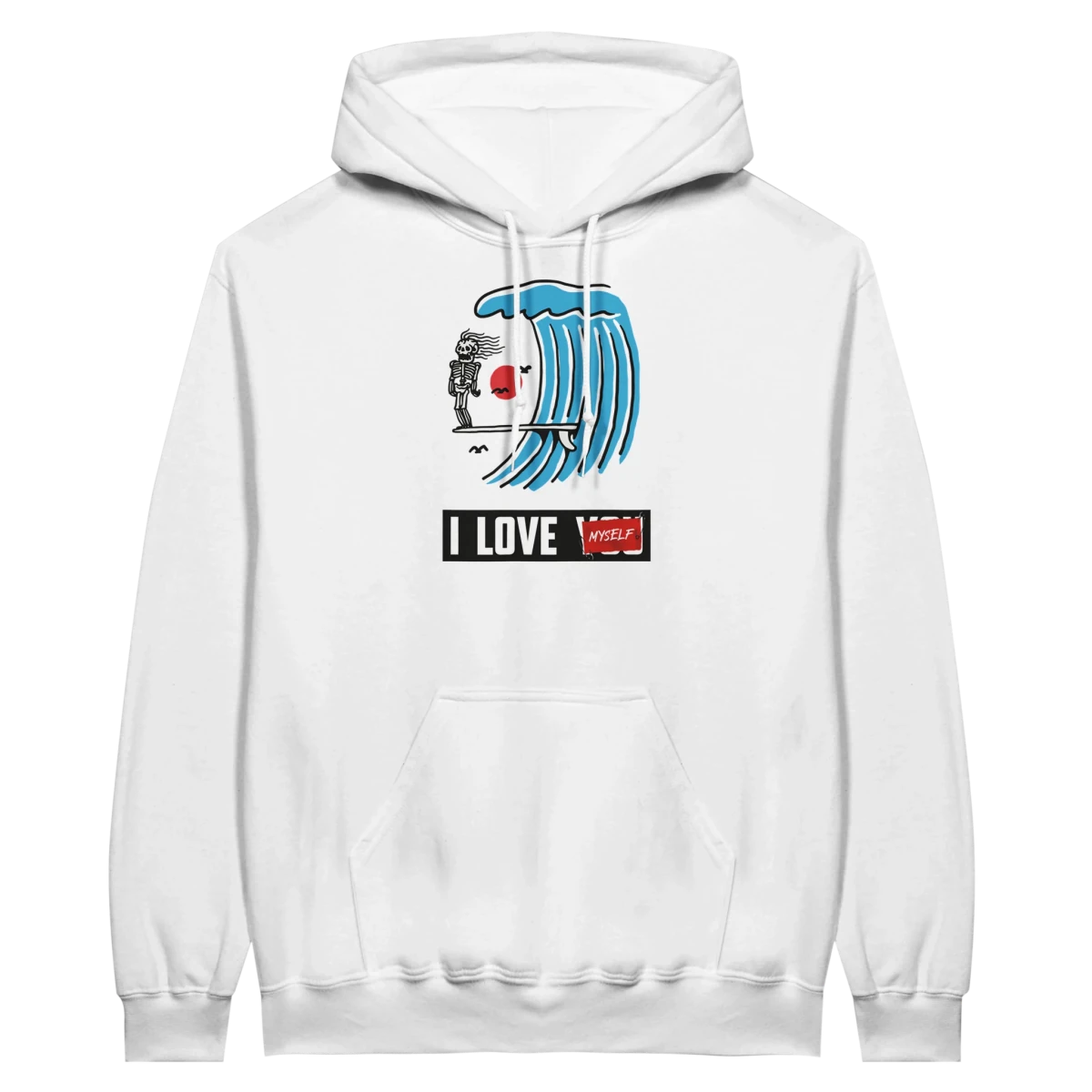I Love Myself Wave Hoodie — Gildan 18500 | Spring 2026 - Wow Store