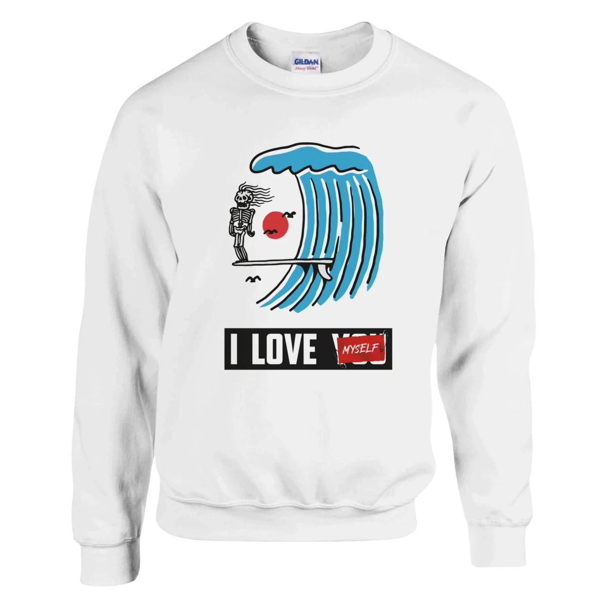 I Love Myself Wave Sweatshirt — Gildan 18000 | Spring 2026 - Wow Store