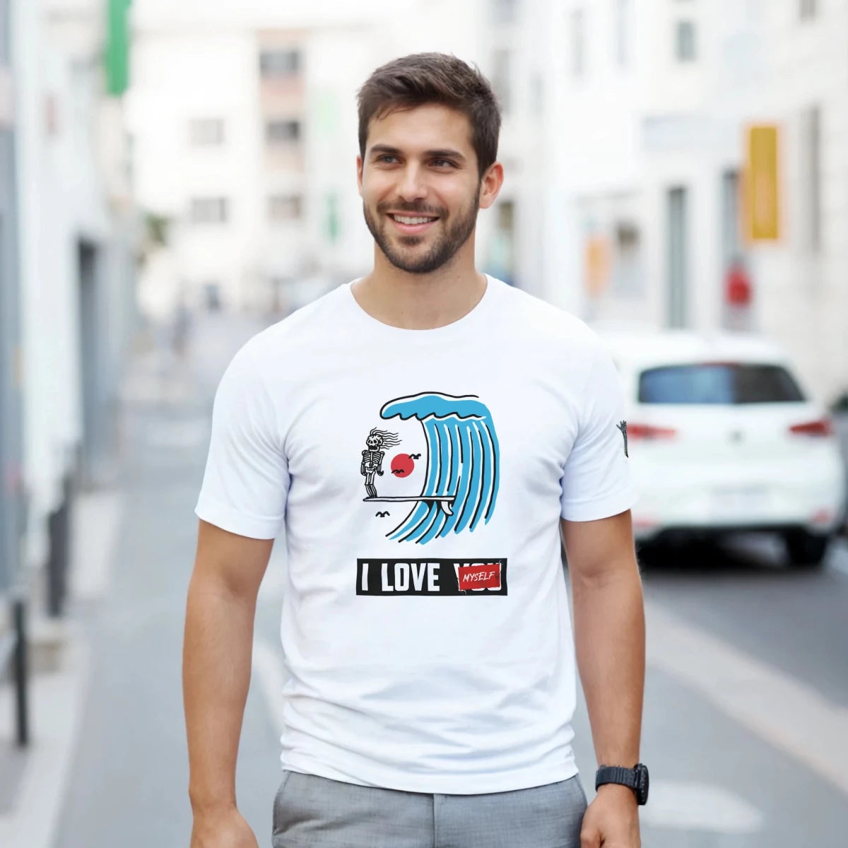 I Love Myself Wave Tee — Gildan 5000 | Spring 2026 - Wow Store