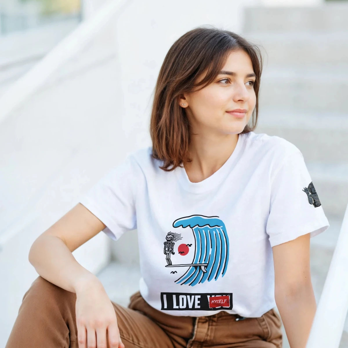I Love Myself Wave Tee — Gildan 5000 | Spring 2026 - Wow Store