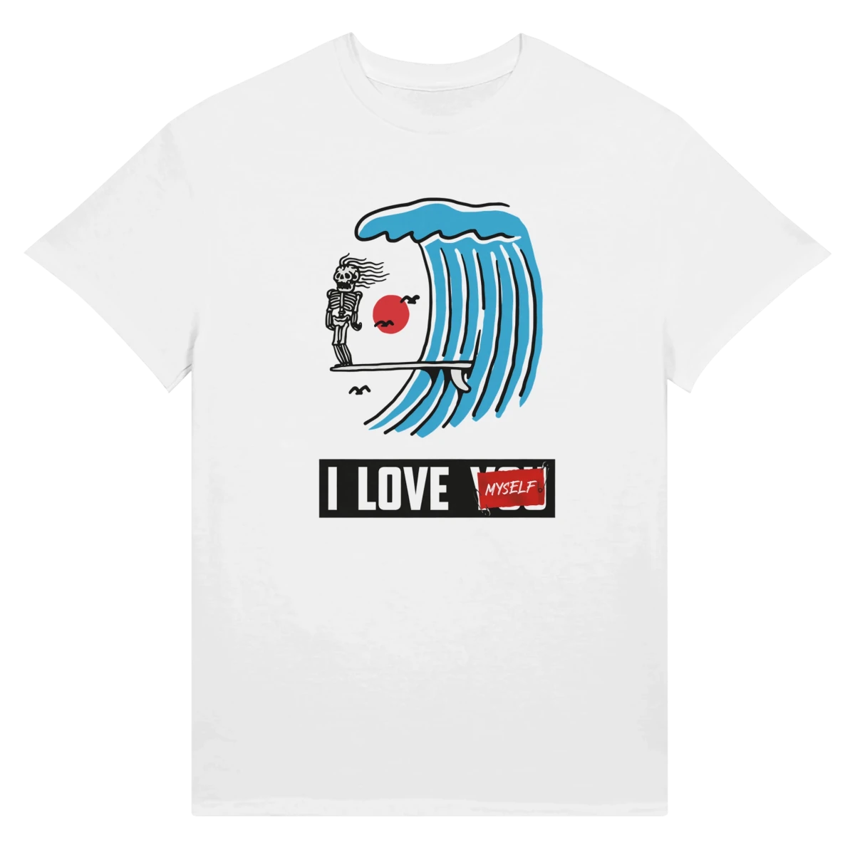 I Love Myself Wave Tee — Ultra Cotton Gildan 2000 | Spring 2026 - Wow Store