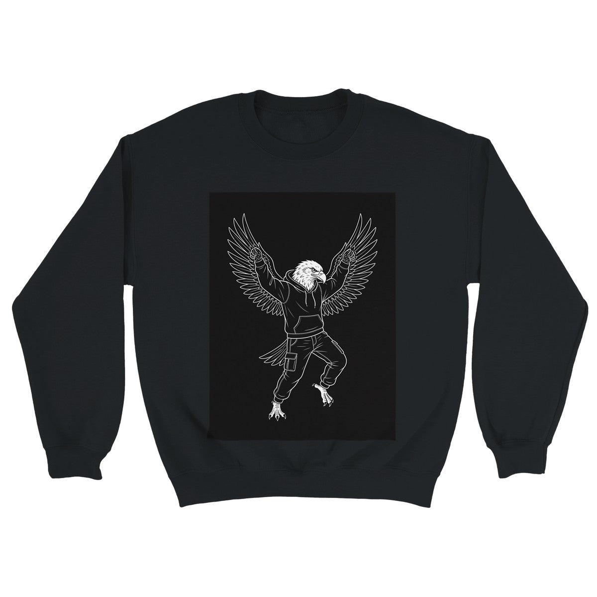 Custom AI Sweatshirt, example design: the WOW eagle