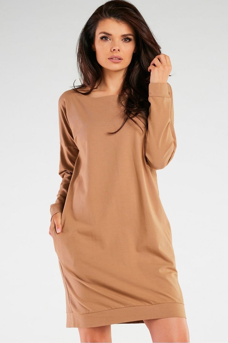 Infinite You Women's Day Dress - Elegant Casual Fit in Navy Blue | WowStore.live
