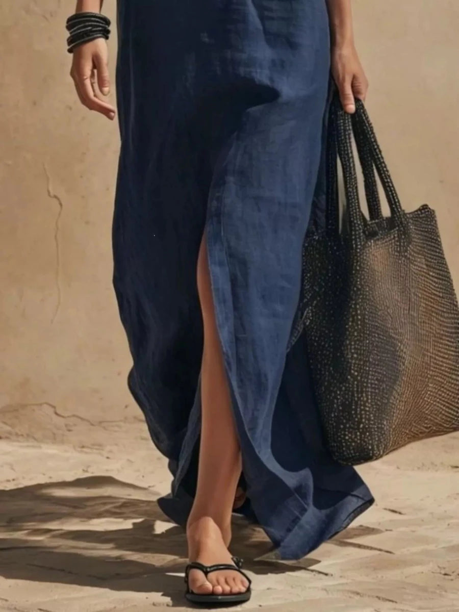 Irina Slit Front Spaghetti Strap Maxi Dress - WowStore.live