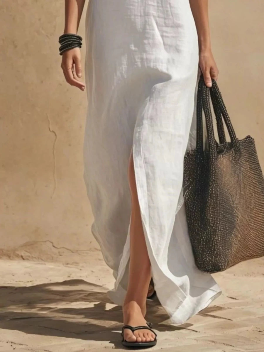 Irina Slit Front Spaghetti Strap Maxi Dress - WowStore.live