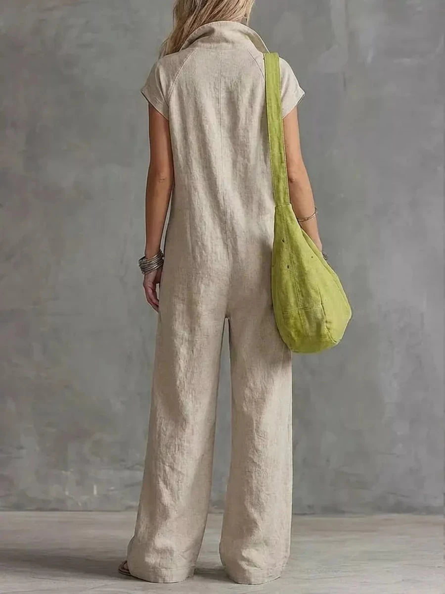 Irina Zip Front Sleeveless Jumpsuit - WowStore.live