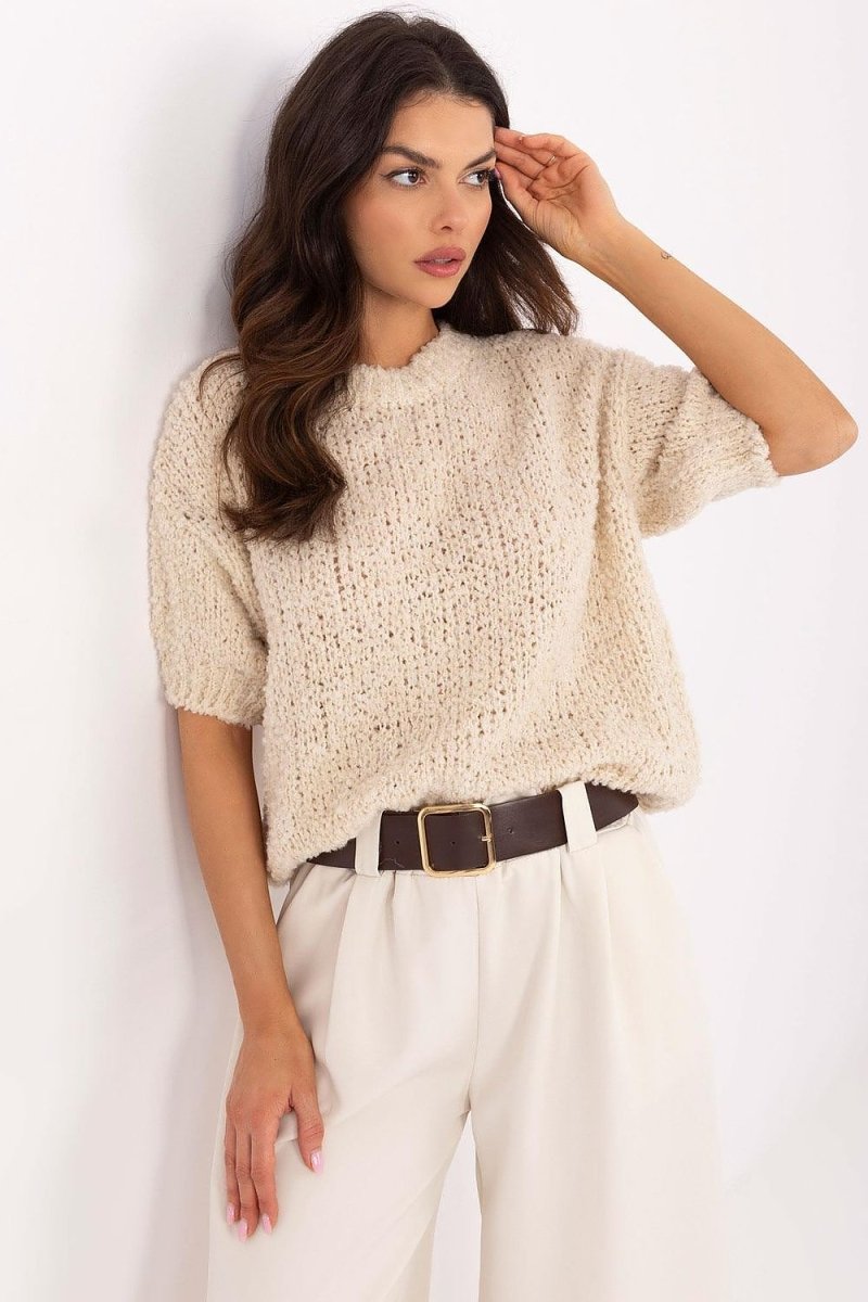 Italy Moda Short Sleeve Sweater - Model 206942 | Chic Italian Knitwear | wowstore.live - Wow Store