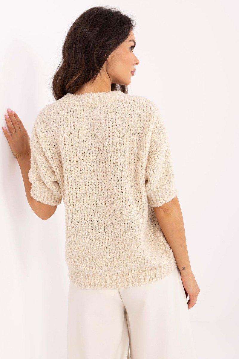 Italy Moda Short Sleeve Sweater - Model 206942 | Chic Italian Knitwear | wowstore.live - Wow Store