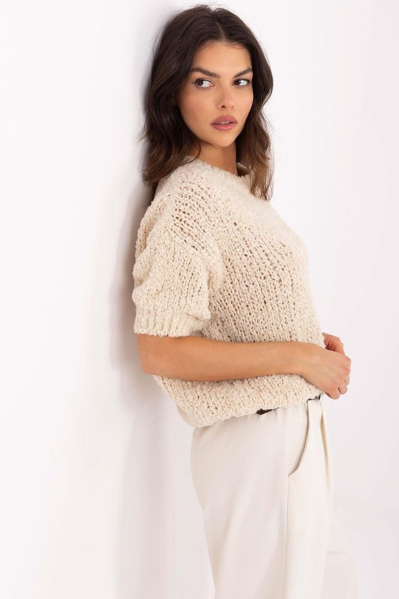 Italy Moda Short Sleeve Sweater - Model 206942 | Chic Italian Knitwear | wowstore.live - Wow Store
