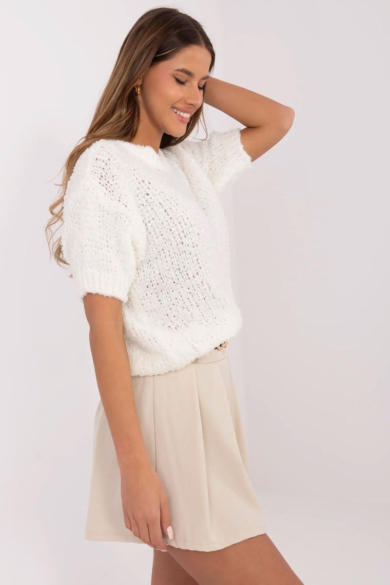 Italy Moda Short Sleeve Sweater - Model 206942 | Chic Italian Knitwear | wowstore.live - Wow Store