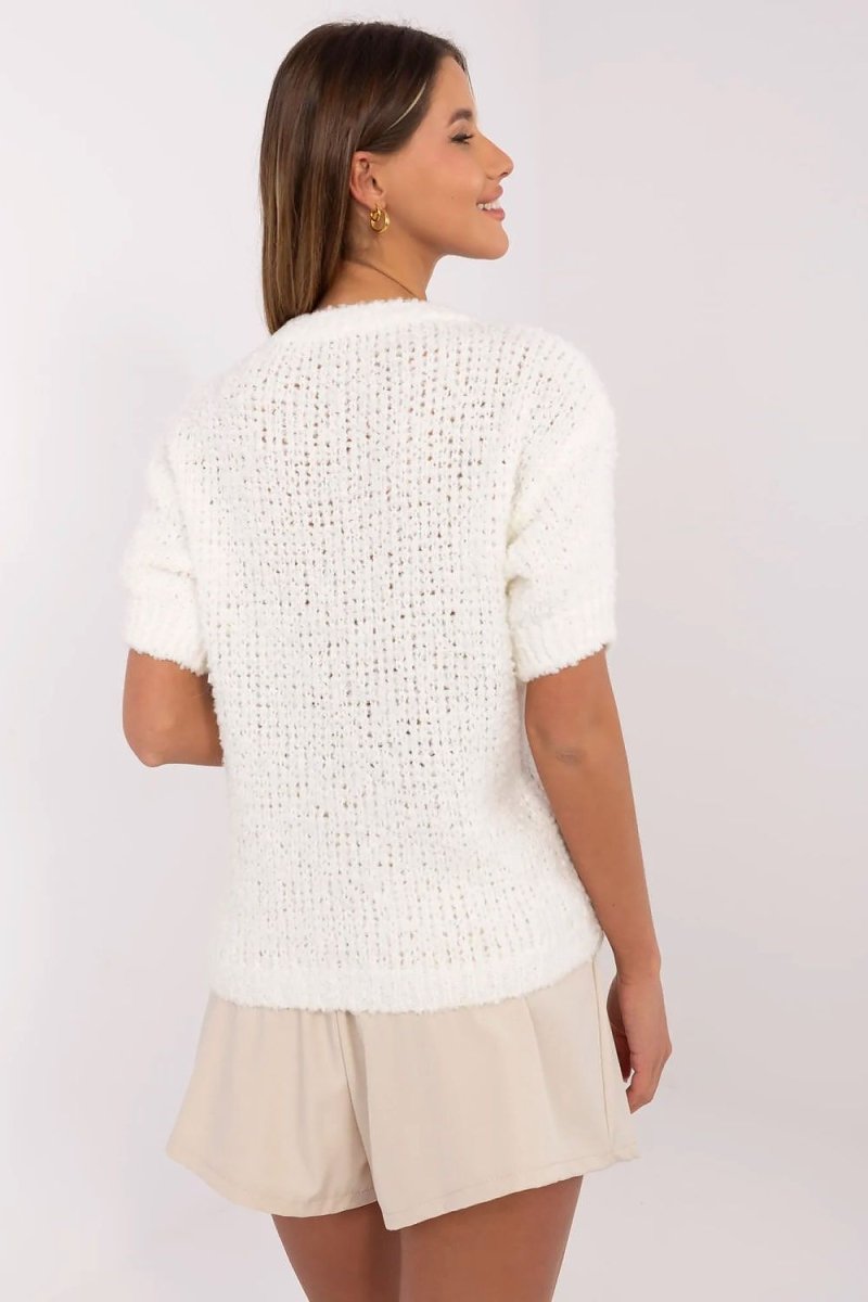 Italy Moda Short Sleeve Sweater - Model 206942 | Chic Italian Knitwear | wowstore.live - Wow Store