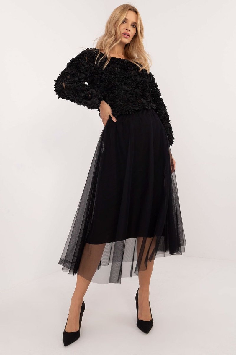Italy Moda Women's Skirt - Elegant Italian Style in black | office wear skirt | WowStore.live