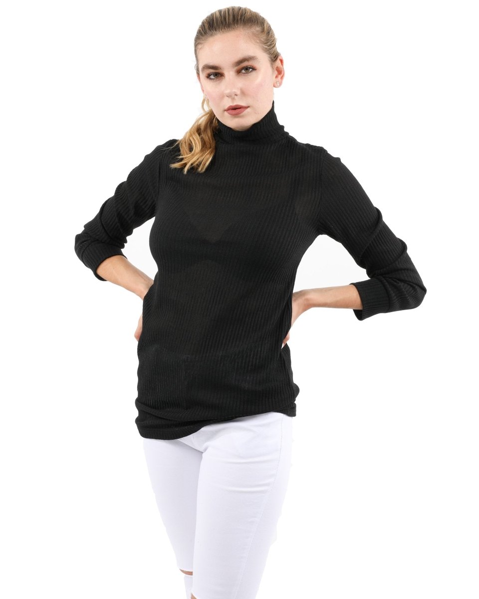 Java Ribbed Turtleneck Top - Wow Store
