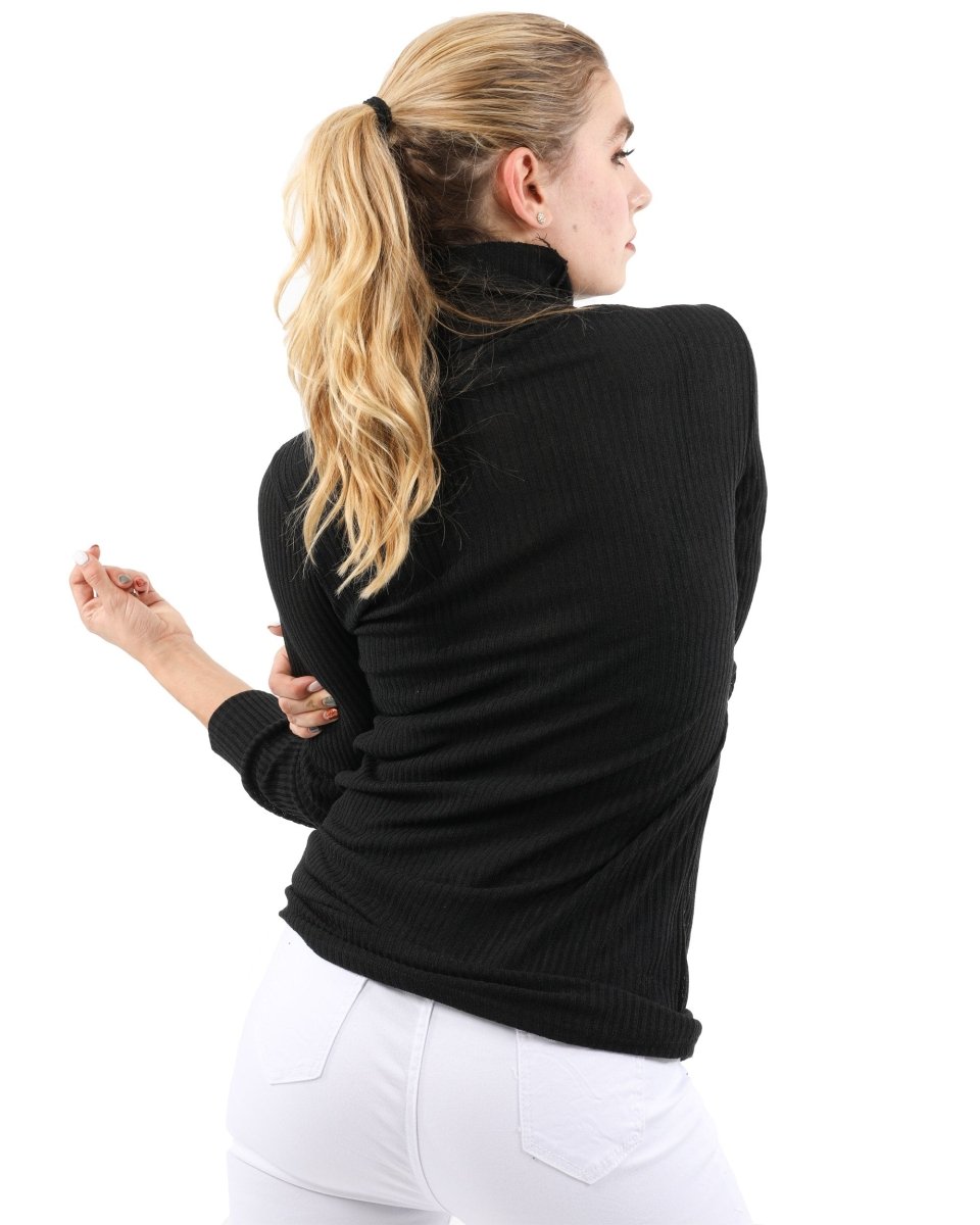 Java Ribbed Turtleneck Top - Wow Store