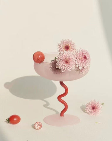 Jelly Bean Wine Glass - Whimsical Eclectic Dopamine Cocktail Coupe - Wow Store
