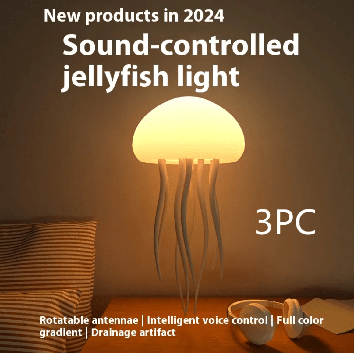 Jellyfish Mood Lamp - Smart LED Night Light - WowStore.live