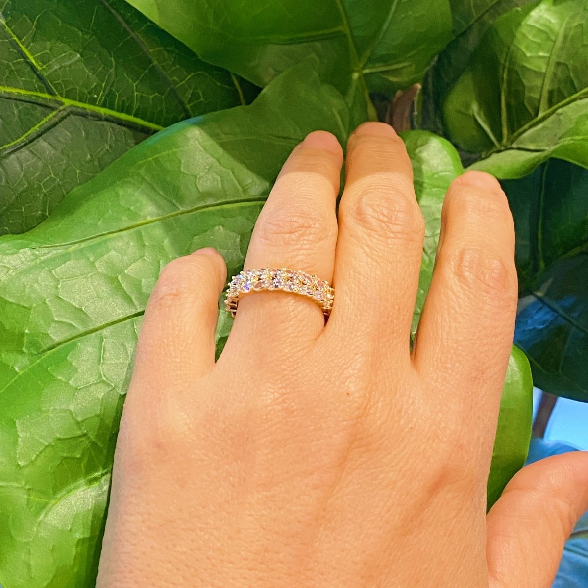 Jeweled Chevron Ring - WowStore.live